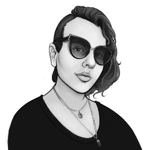 black and white portrait of Amalie McKee