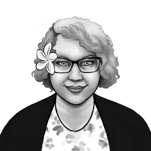 black and white portrait of Natalie Ash